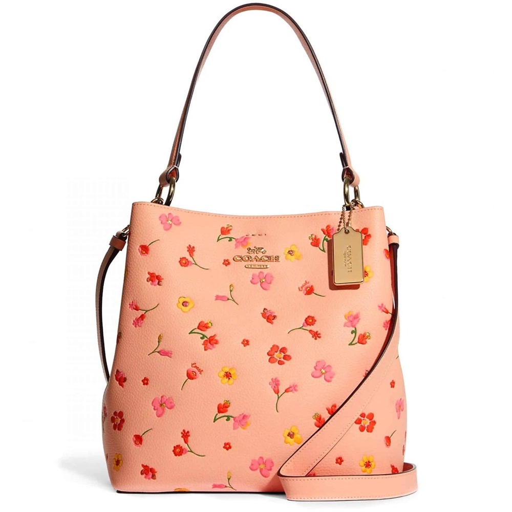 Coach Town Bucket Bag with Mystical Floral Print | Blush Pink